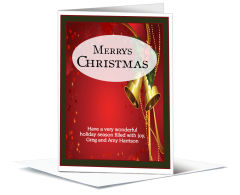 Christmas Holiday Mistletoe Jingle Bells Cards 5.50